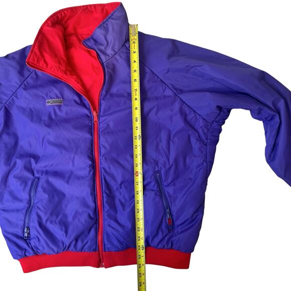 Vintage Columbia Reversible Jacket Men’s XL Purple Red 3M Thinsulate 80s 90s - Picture 5 of 13